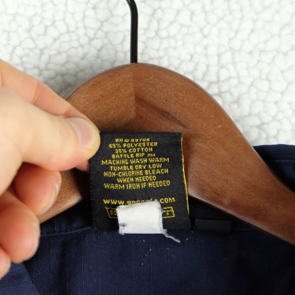 Propper Button Up Shirt Mens Extra Large Navy Blue Short Sleeve Workwear Army - Picture 9 of 9